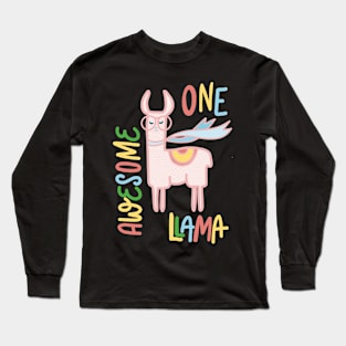 One Awesome Llama Long Sleeve T-Shirt